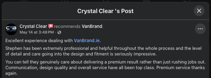 van-branding-wrap-signwriting-Crystal Clear van brand